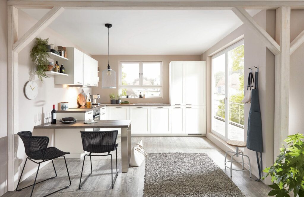 Nobilia Matt White Shaker U Shaped Kitchen 2021 2 | Bold Kitchens, Barnsley