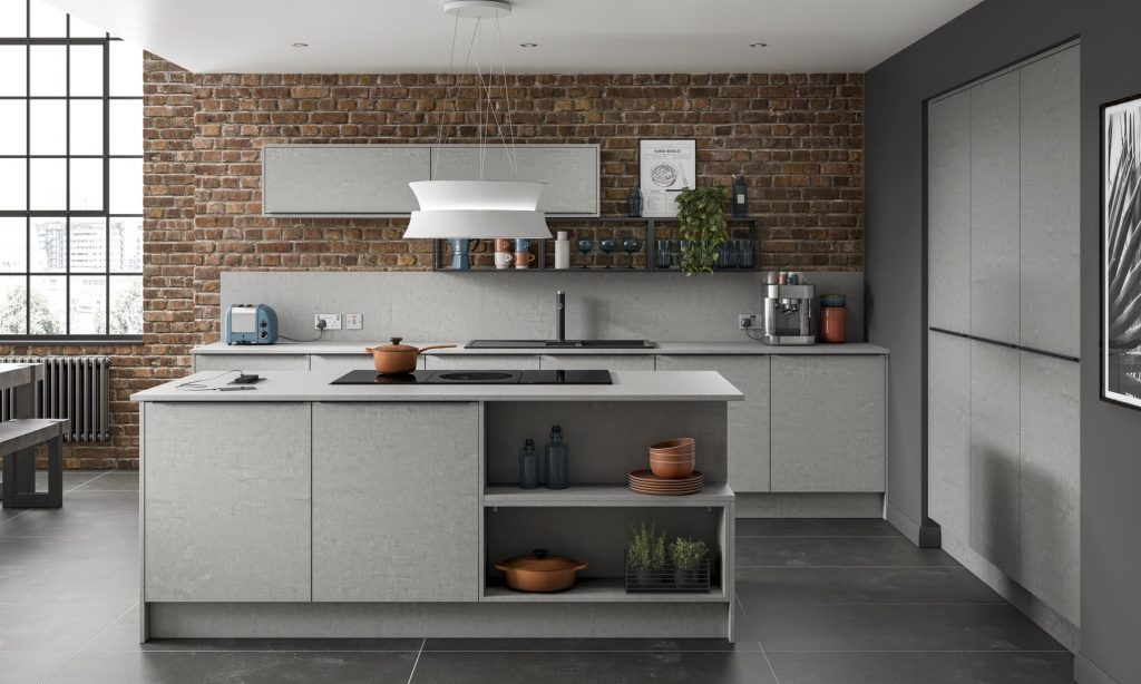 Symphony Inline Urban Concrete Kitchen | Bold Kitchens, Barnsley