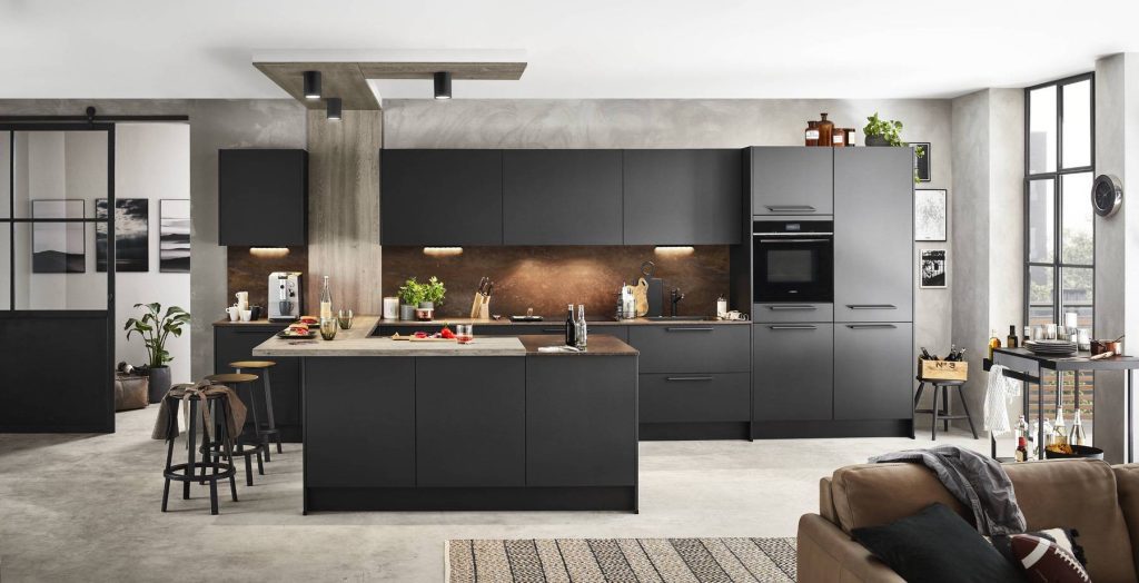 Nobilia Dark Modern Kitchen | Bold Kitchens, Barnsley