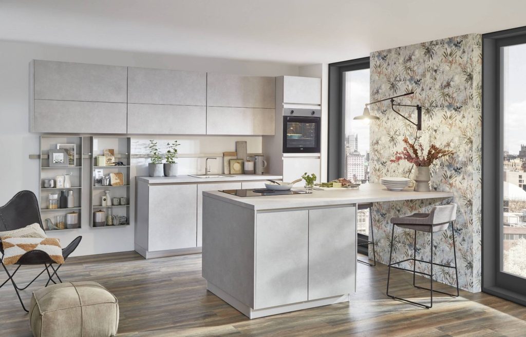 Nobilia Light Grey Handleless Kitchen | Bold Kitchens, Barnsley