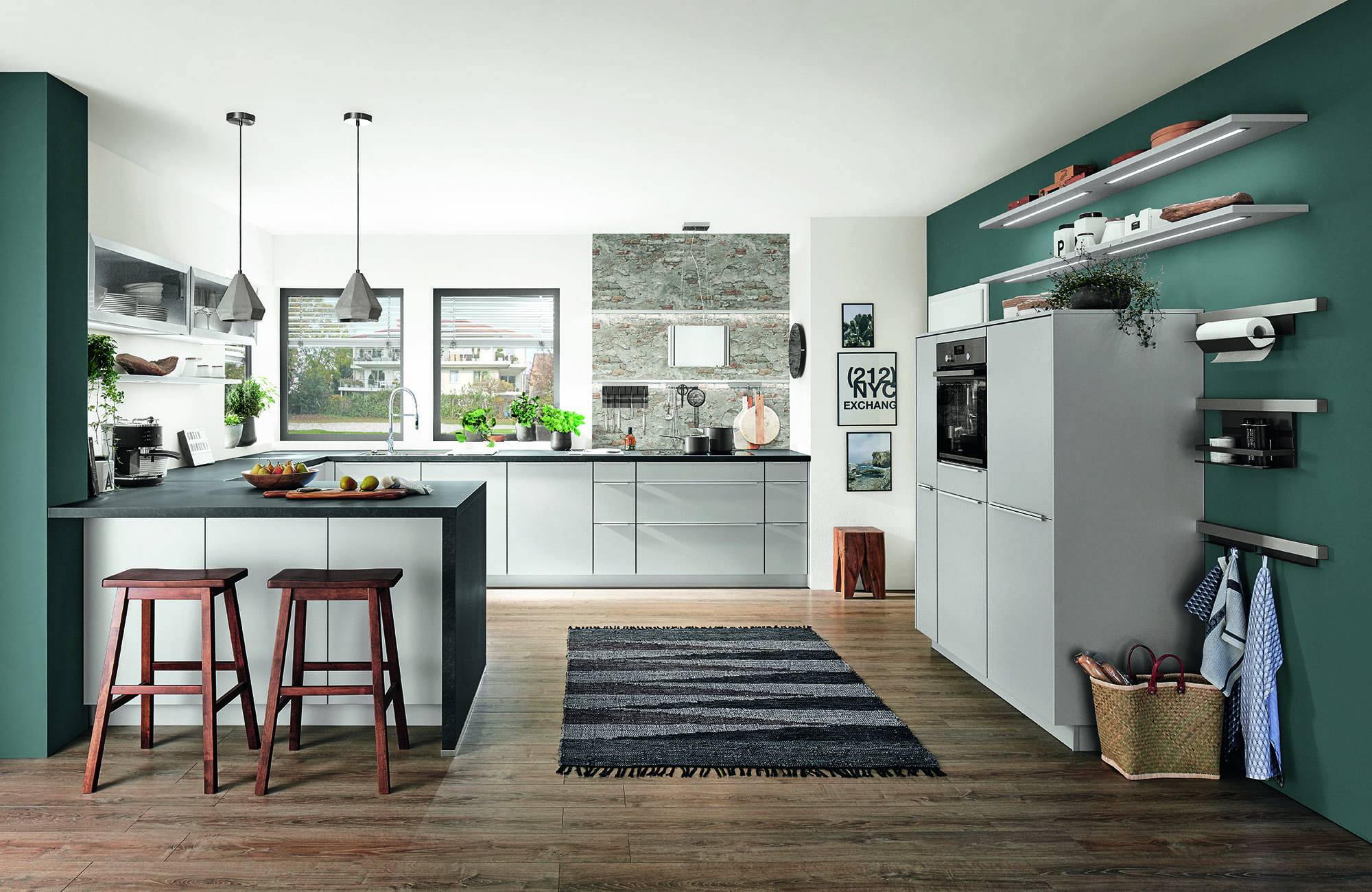 Nobilia Matt White Handleless U Shaped Open Plan Kitchen 2021 | Lead Wolf, Peterborough