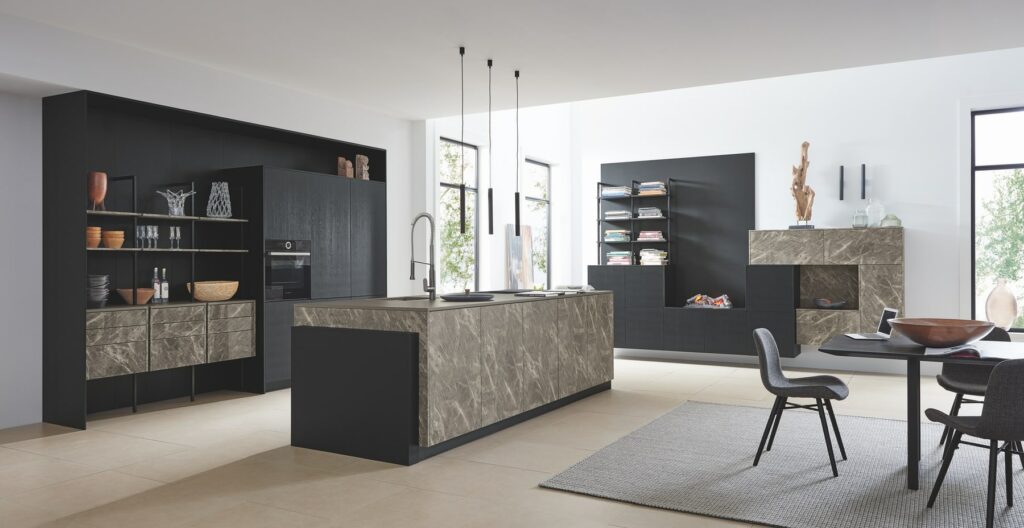 Ballerina Ceramic Open Plan Kitchen With Island 2 | Totally Kitchens, Southampton