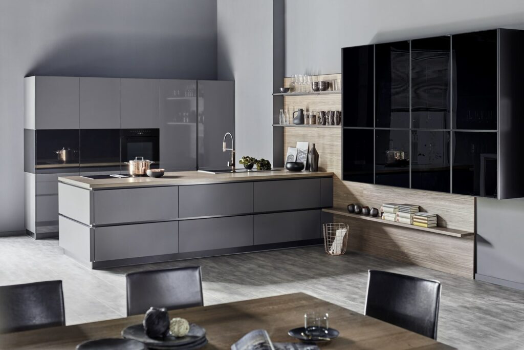Warendorf Grey Gloss Kitchen 2 | Totally Kitchens, Southampton