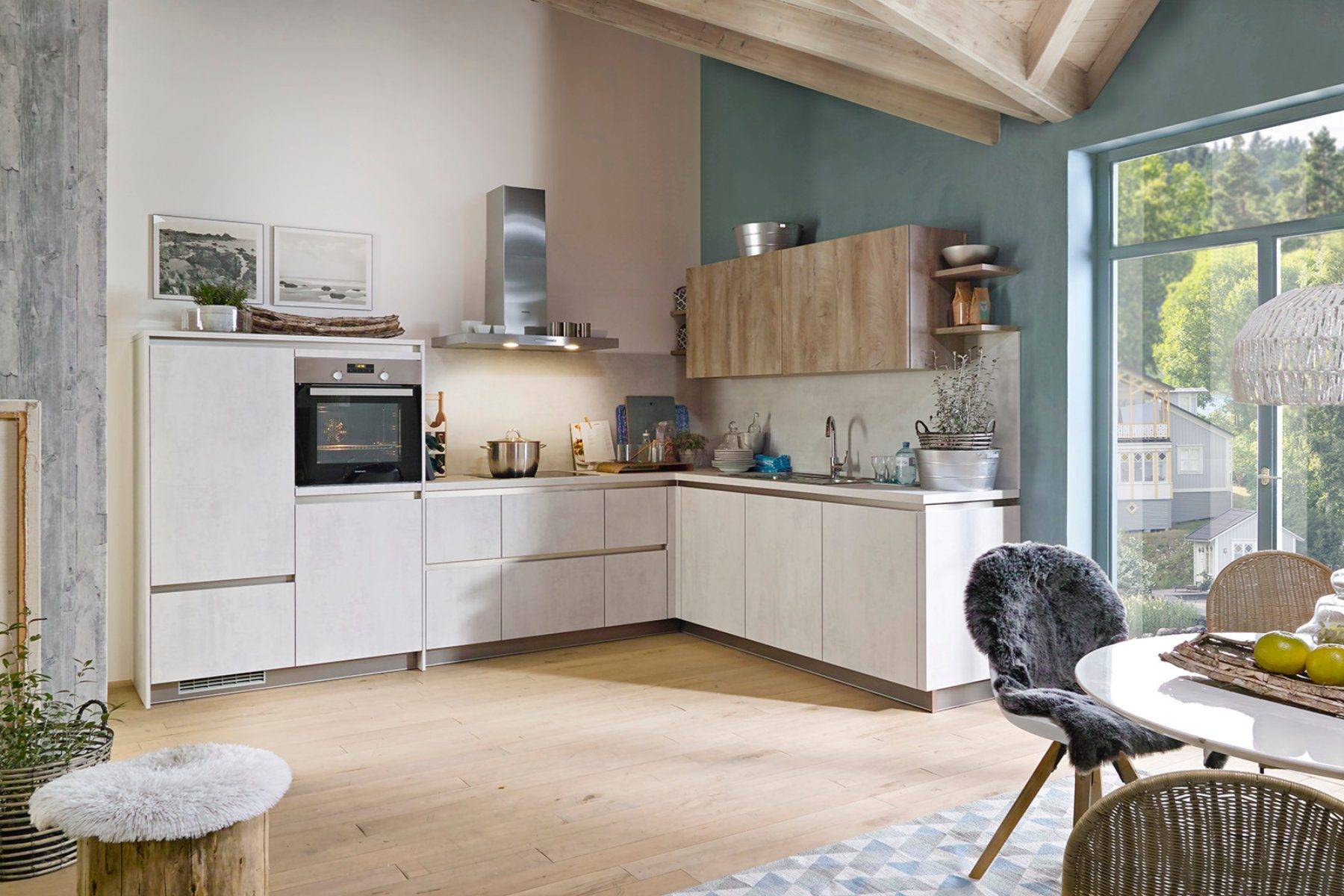 Brigitte Concrete Open Plan Kitchen 1 | Totally Kitchens, Southampton