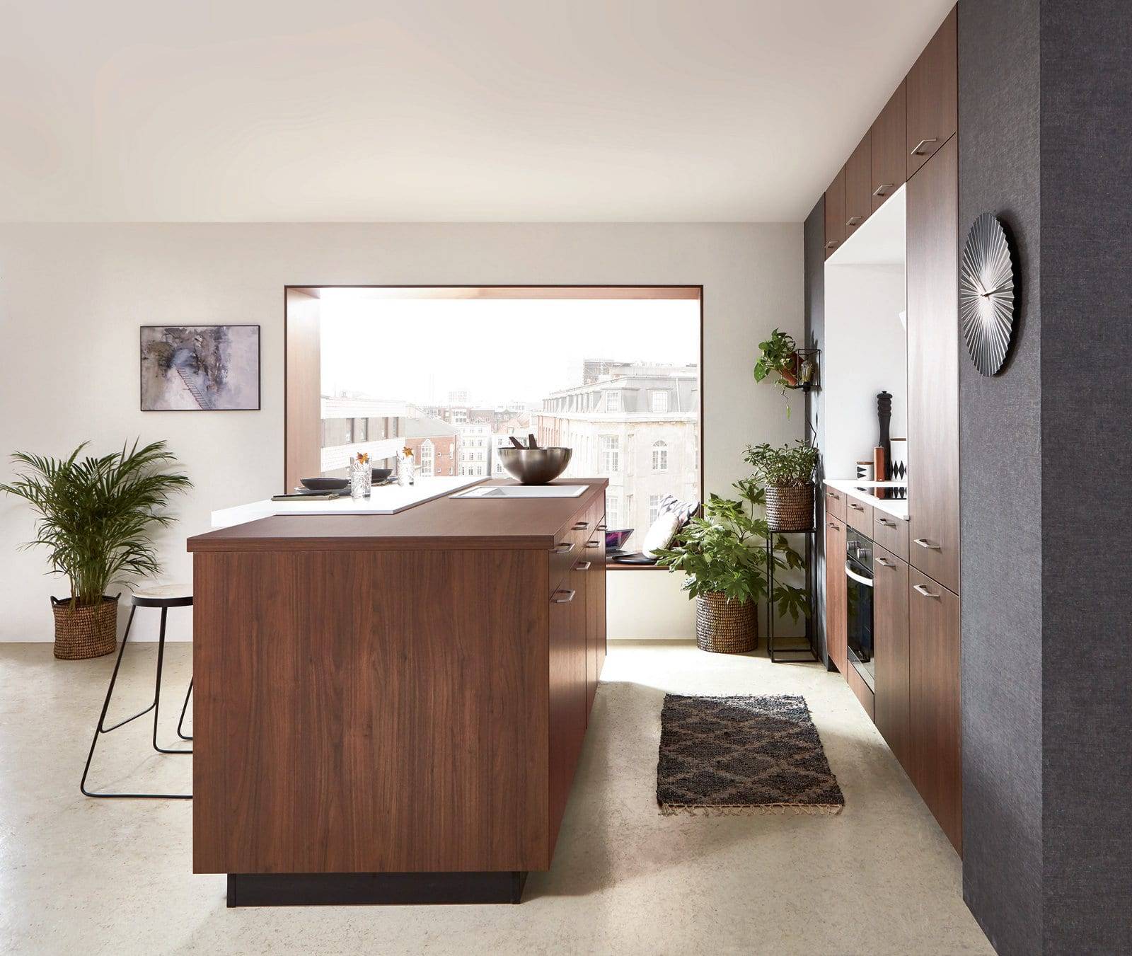 Nobilia Wood Open Plan Kitchen With Island 2021 | Modus Kitchens, London