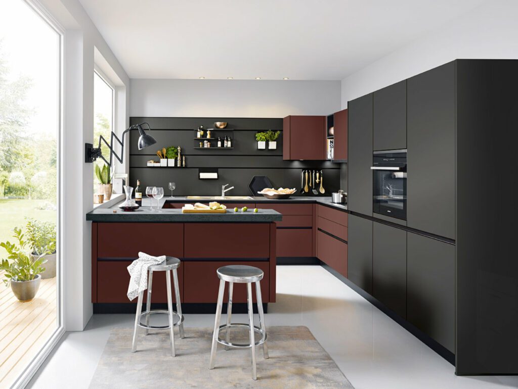 Schuller Modern Handleless L Shaped Kitchen With Island 2 | House of Harrogate, Harrogate