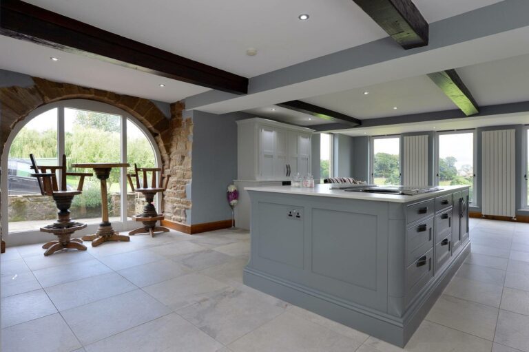 High Ceiling Traditional Feel Kitchen