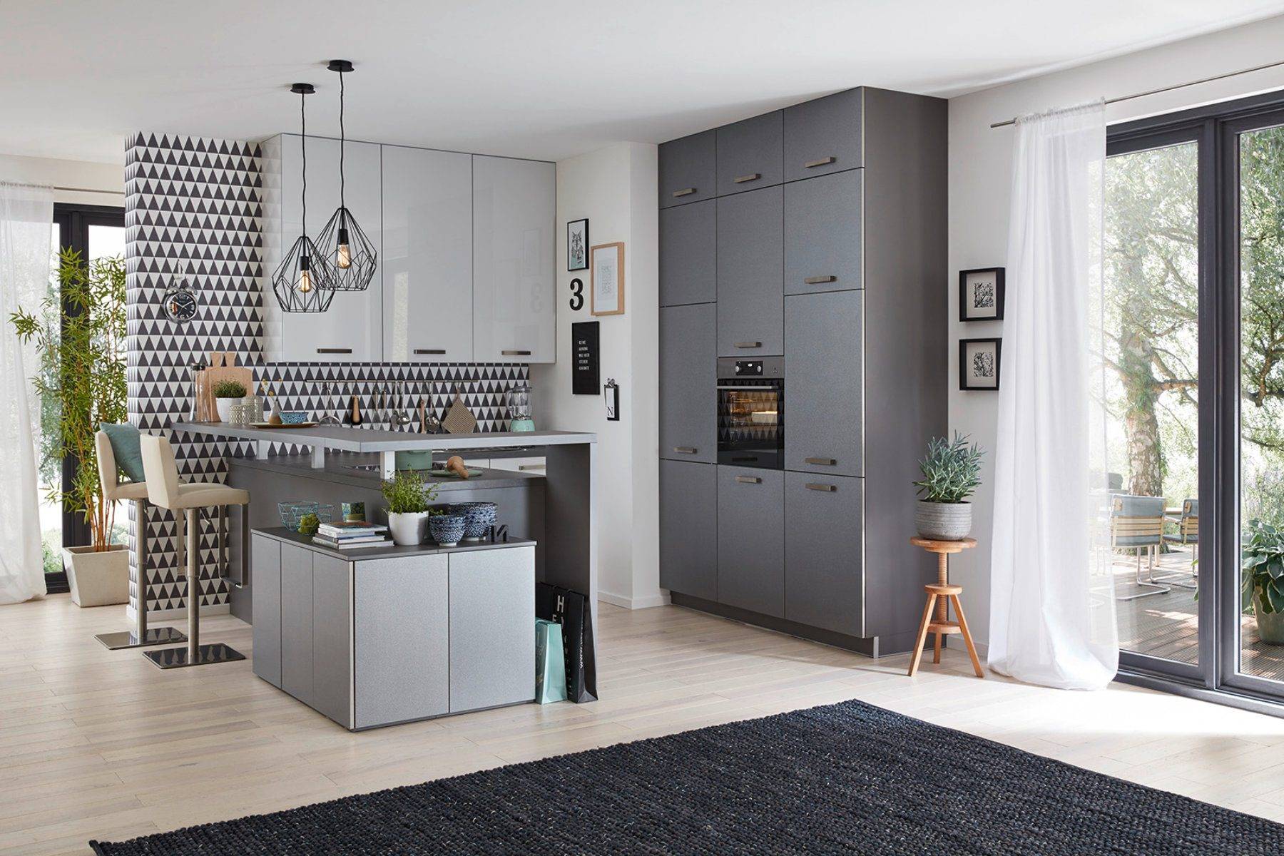 Brigitte Matt Grey Compact Kitchen 2 1 | Kitchen Lifestyles, Hampshire