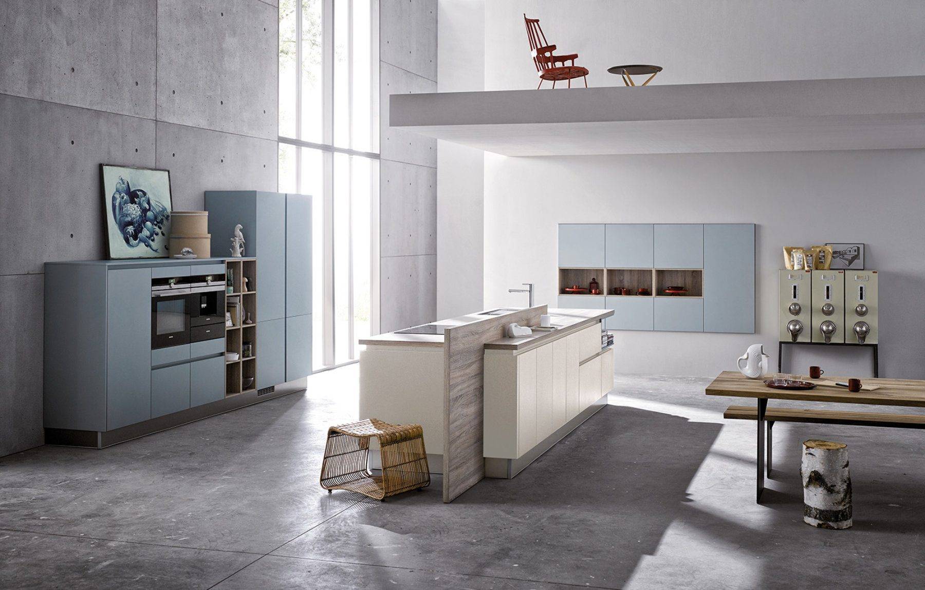 Brigitte Pastel Blue Open Plan Kitchen 2 | Kitchen Lifestyles, Hampshire