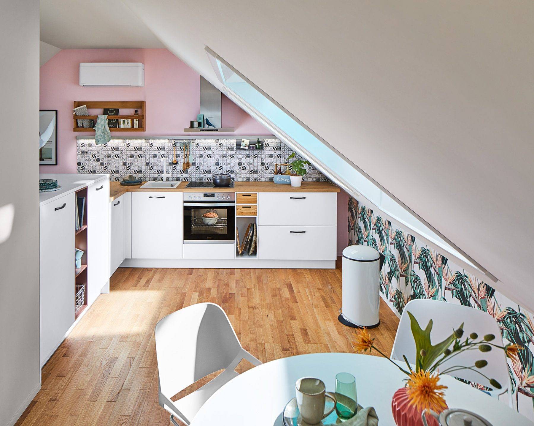 Brigitte Compact White Kitchen 1 | Kitchen Lifestyles, Hampshire