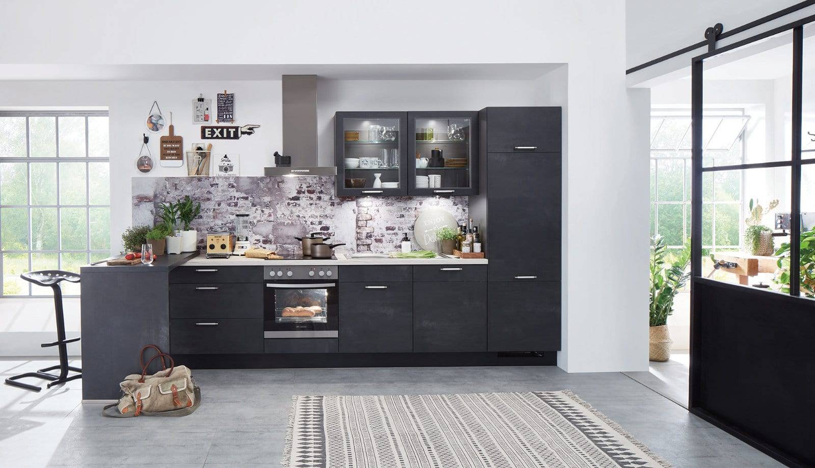 Nobilia Dark Modern Kitchen 2021 | Romans Haus, Uxbridge