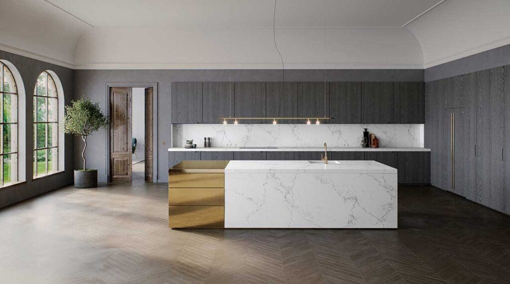 Caeserstone kitchen worktops Sheffield- Nobilia German Kitchens by Square