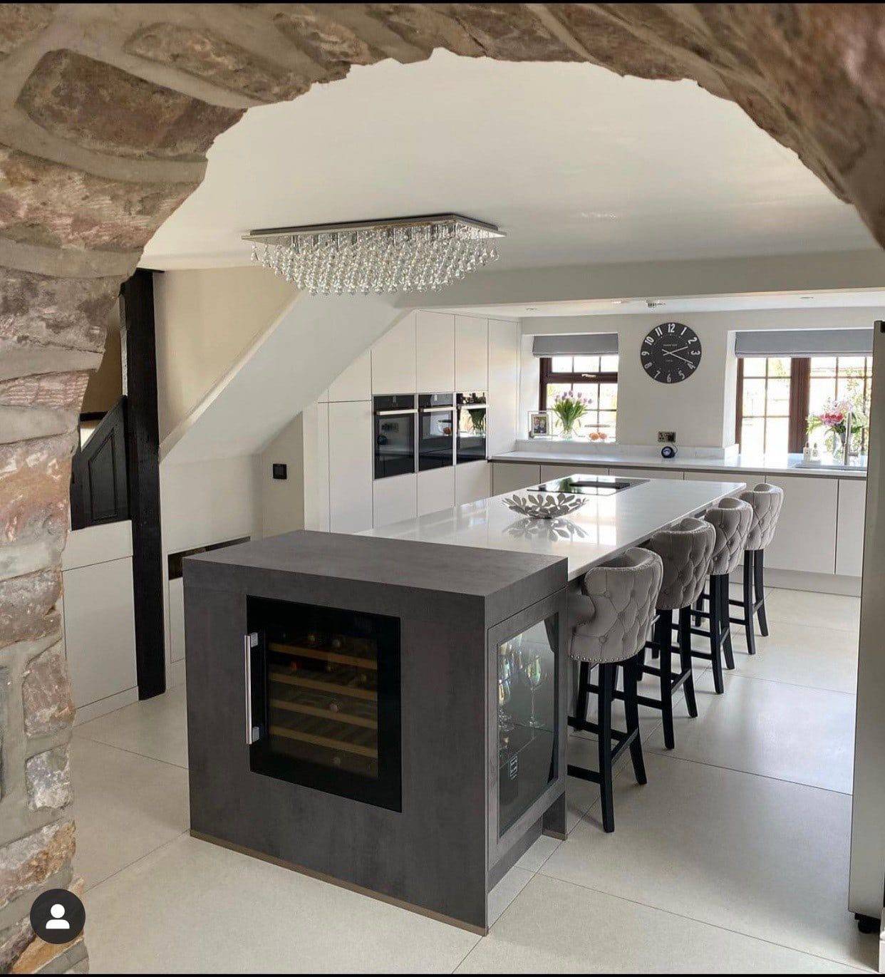Nobilia Kitchens Touch Satin Grey Riva Concrete Quartz Avalanche Worktops | Nobilia German Kitchens by Square, Sheffield