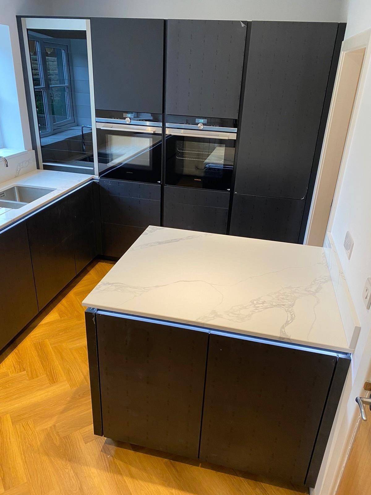 Nobilia Kitchens Easy Touch Black Quartz Worktops 1 | Nobilia German Kitchens by Square, Sheffield