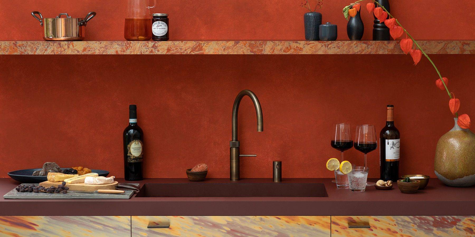 Fusion Round Patinated Brass | Nobilia German Kitchens by Square, Sheffield