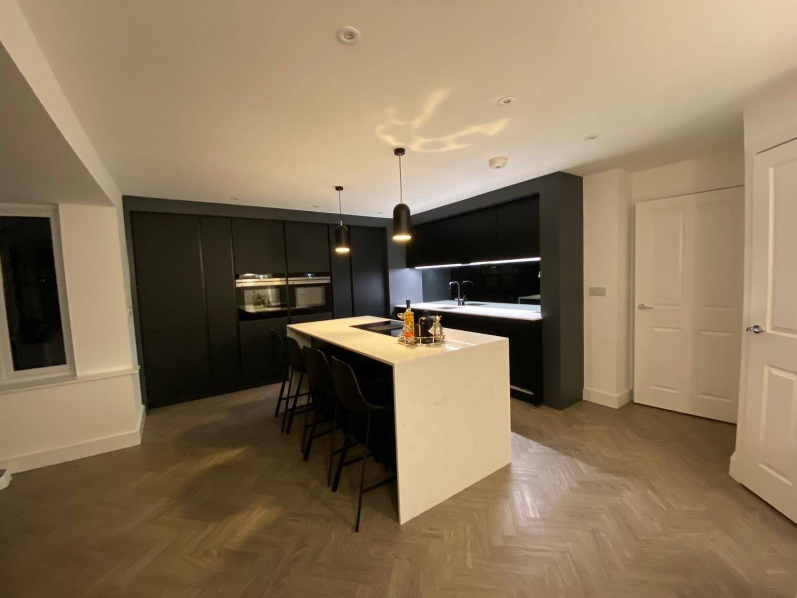 Nobilia Kitchens Touch Black With Quartz Worktops | Nobilia German Kitchens by Square, Sheffield