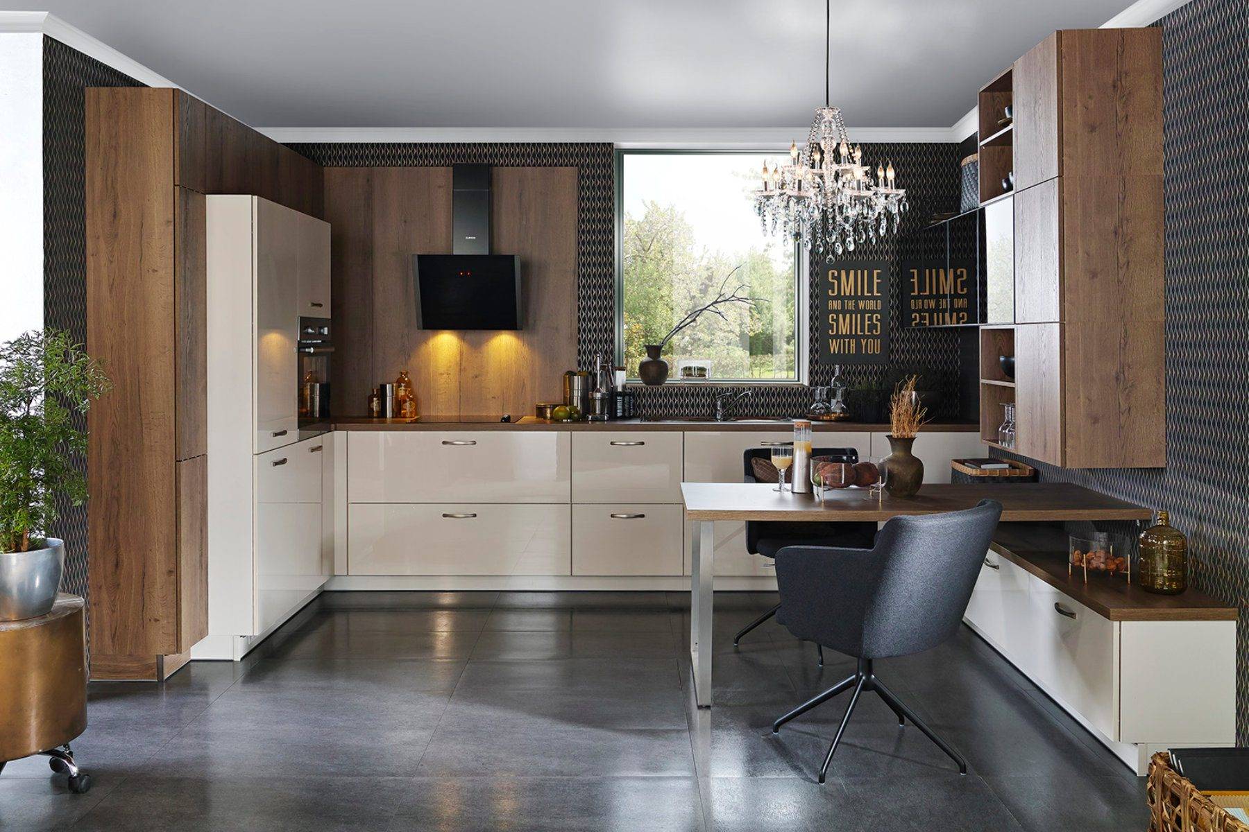 Brigitte Gloss Ivory Tobacco Oak Kitchen | Haus12, Newcastle