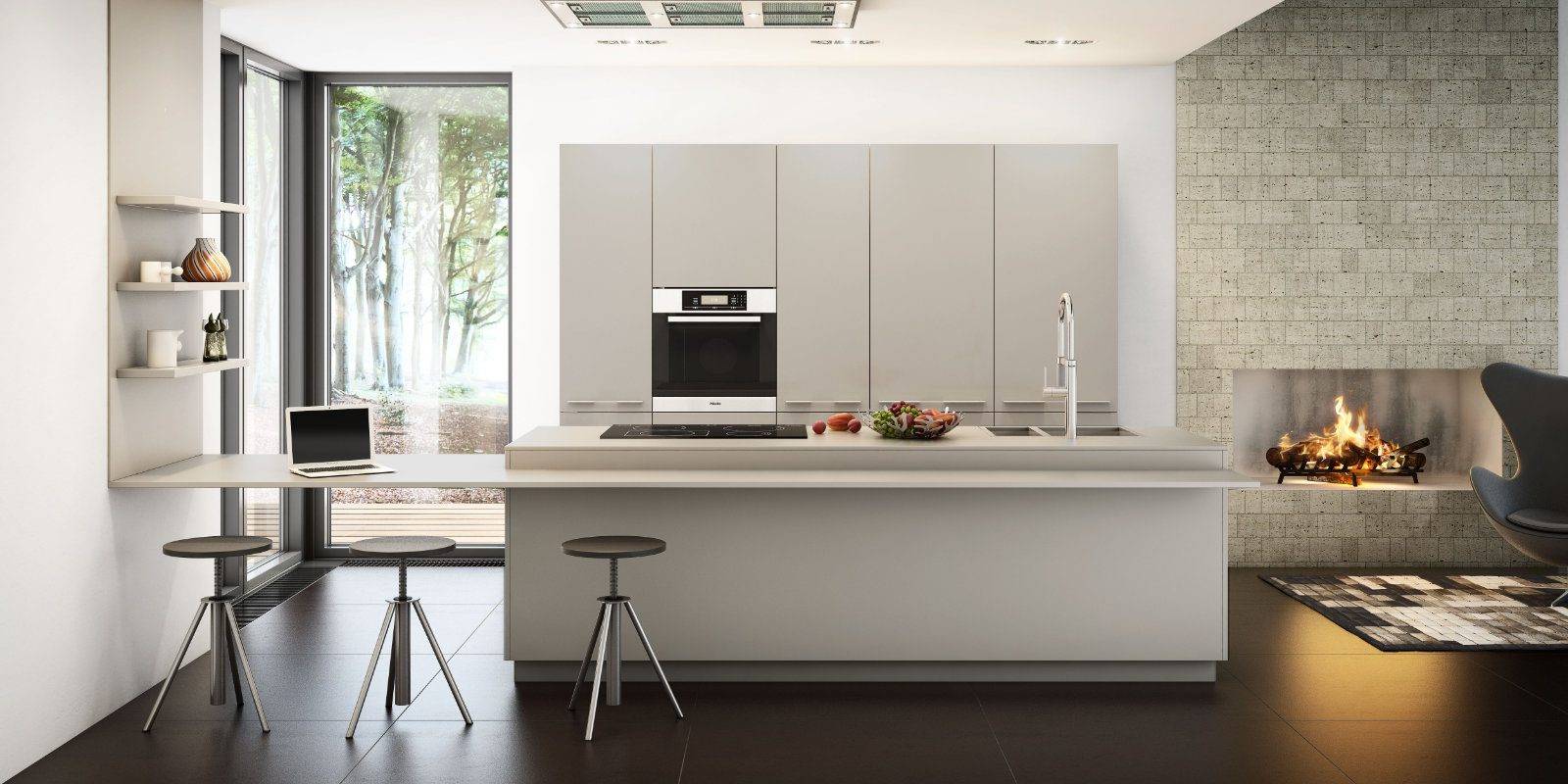 Rempp Modern Grey Matt Kitchen With Island | Haus12, Newcastle