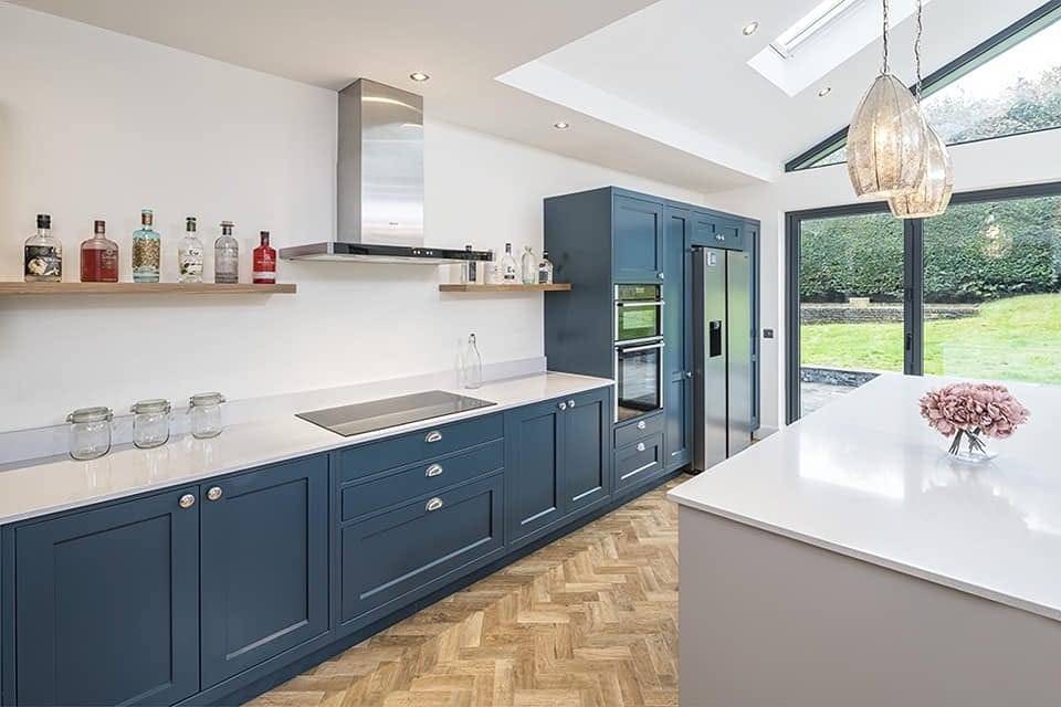 Hepworth Wood Blue Shaker Kitchen | Pieve Interiors, Paisley