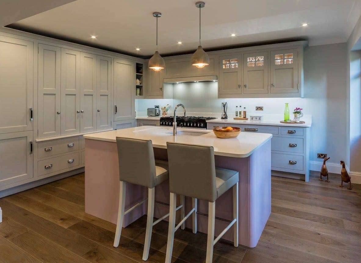 Hepworth Wood Grey Pink In Frame Kitchen | Pieve Interiors, Paisley