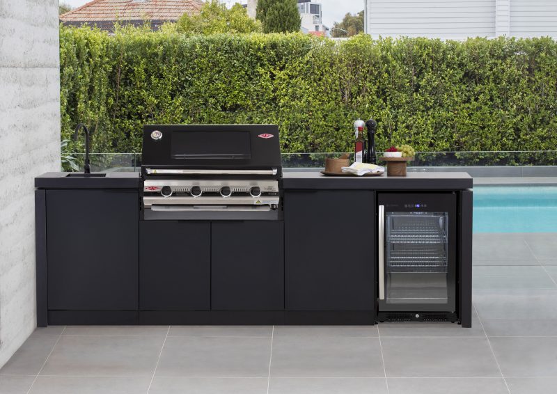 Cabinex Lifestyle outdoor kitchen with beefeater gas grill and fridge