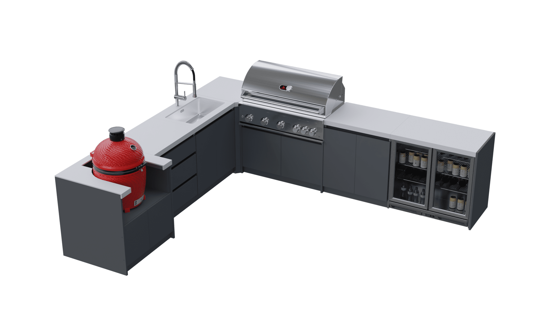 Whistler Grills - Fairford 7 Piece Outdoor Kitchen - L Shape