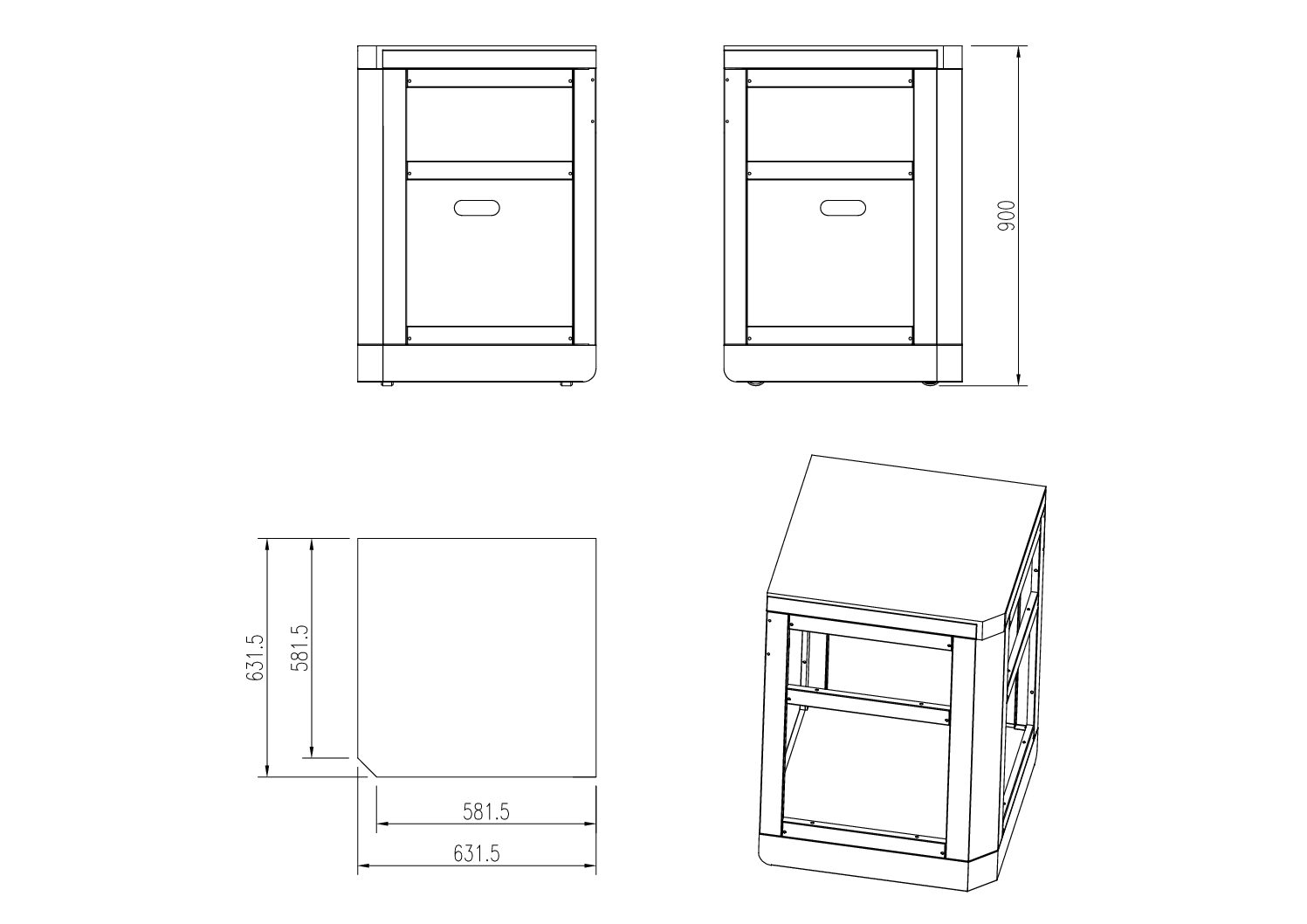 Whistler Grills - Fairford 6 Piece Outdoor Kitchen with side burner - Image 8