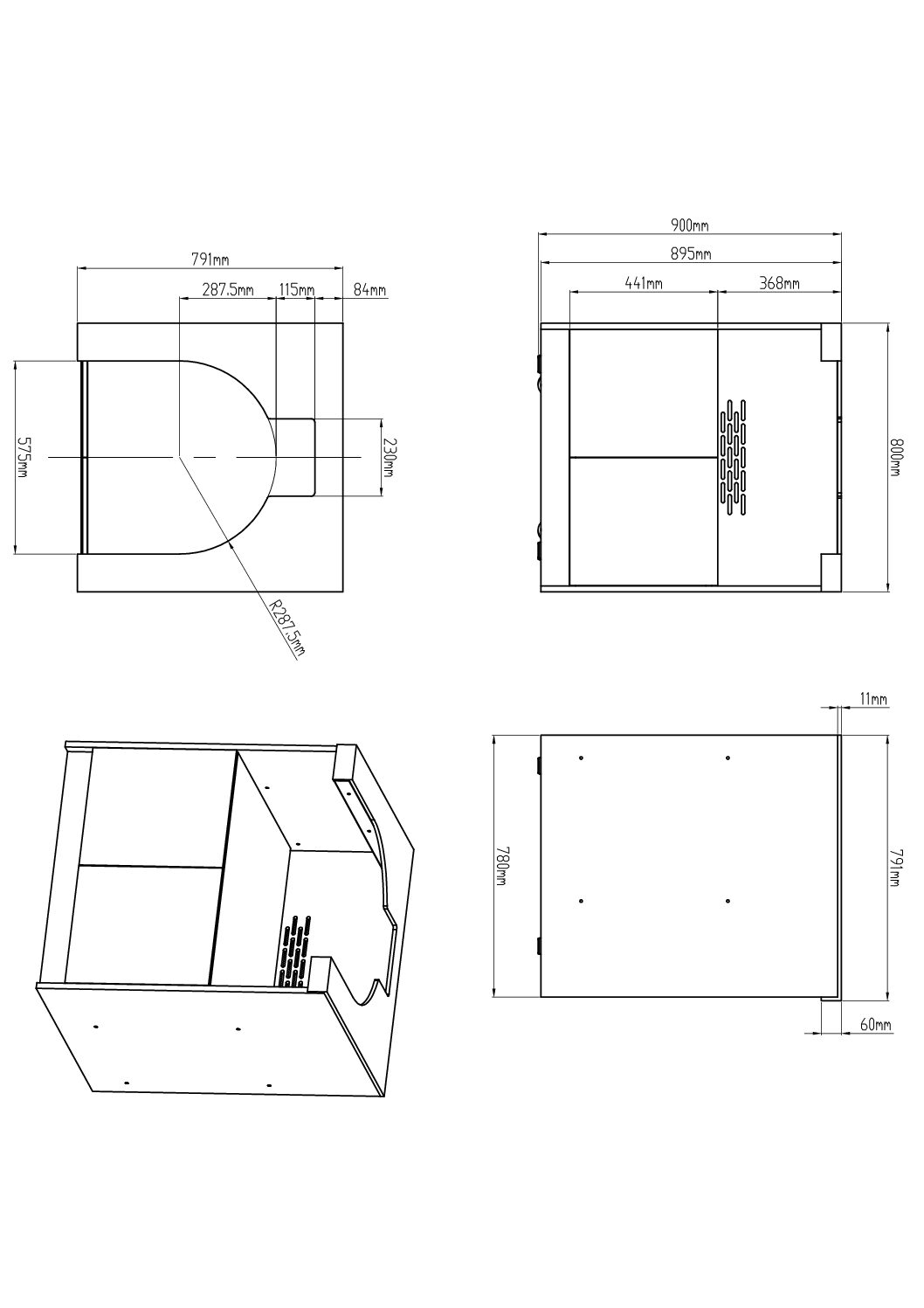 Whistler Grills - Fairford 6 Piece Outdoor Kitchen with side burner - Image 9