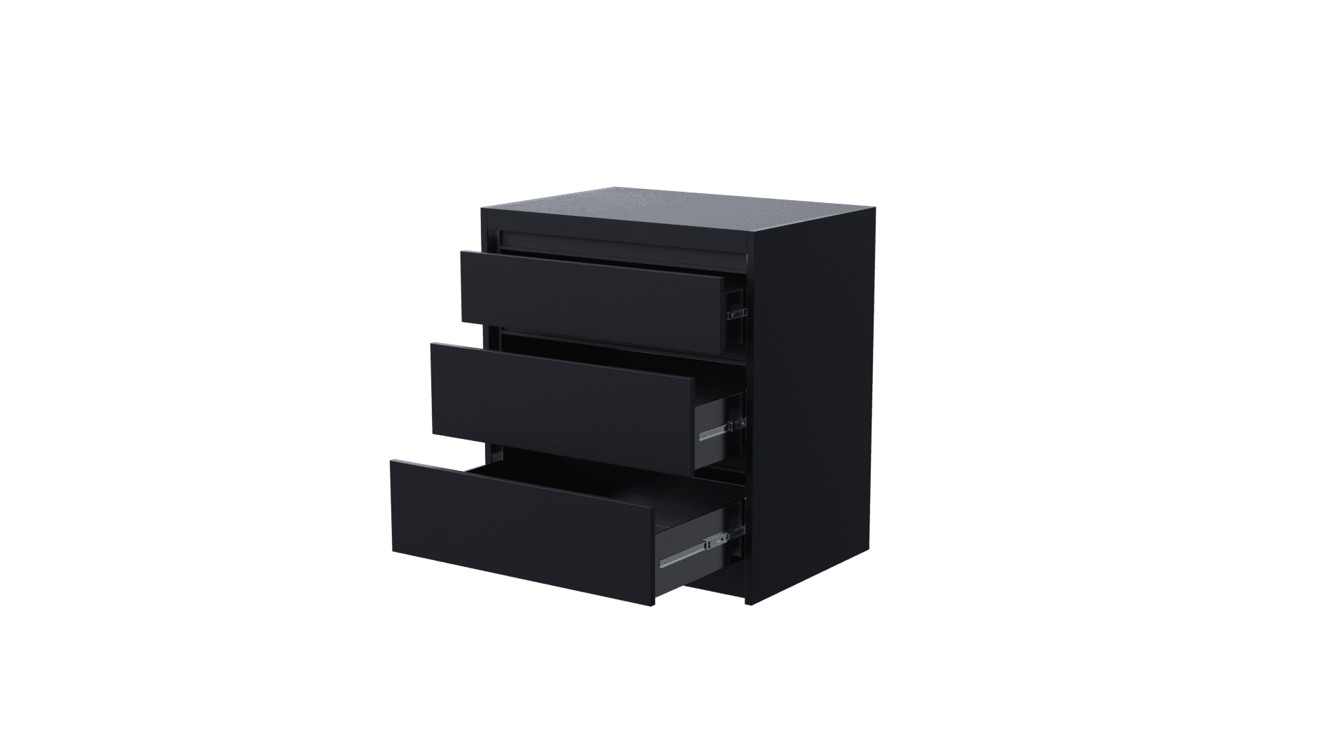 Whistler - Triple Drawer Cabinet - Black - Image 2
