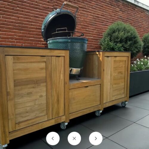 Big Green Egg Island On Wheels | Bari