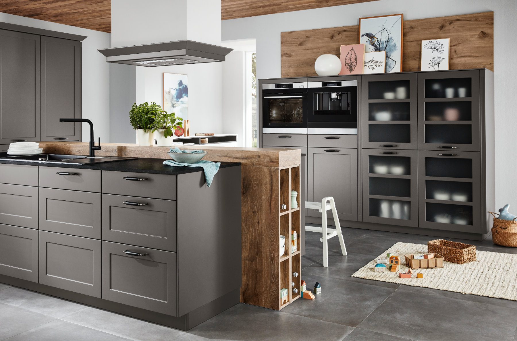 Nobilia Grey Country Style Shaker Kitchen 1 | Osborne Interiors, Chiswick