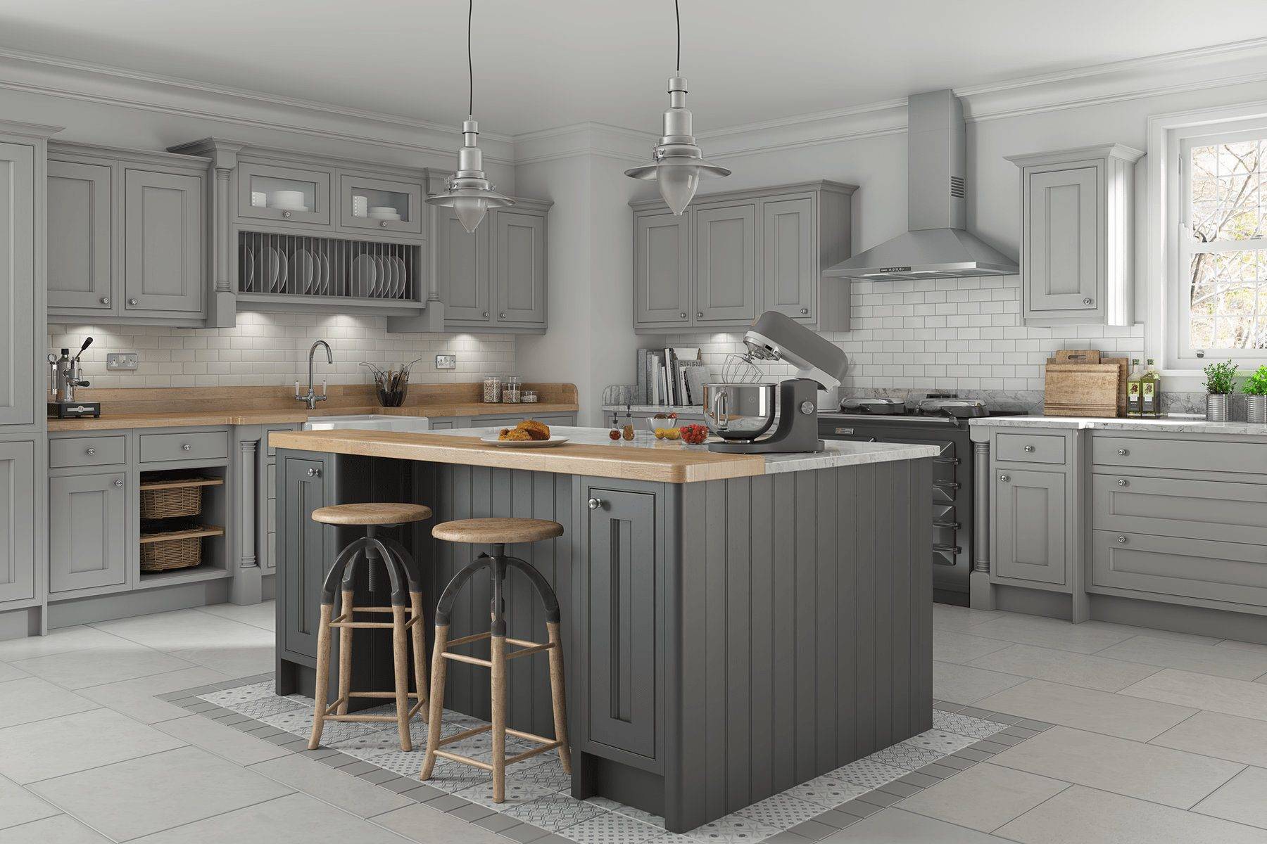 Ledston Chateau Carbon In Frame Kitchen | Osborne Interiors, Chiswick