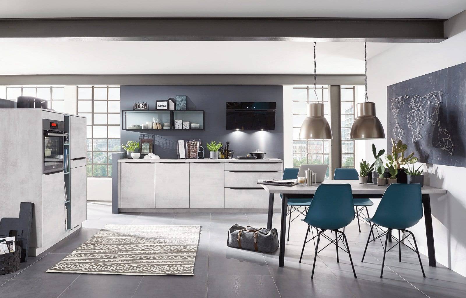 Nobilia Modern Stone Open Plan Kitchen 2021 | German Kitchen Installation, Beverley 