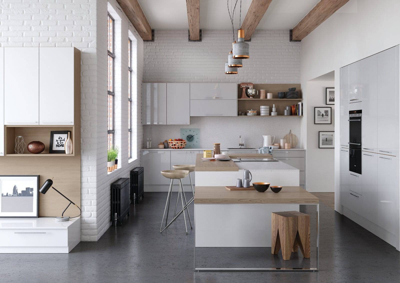 Alku Modern Gloss Kitchen With Island | Fairway Interiors, Hertford
