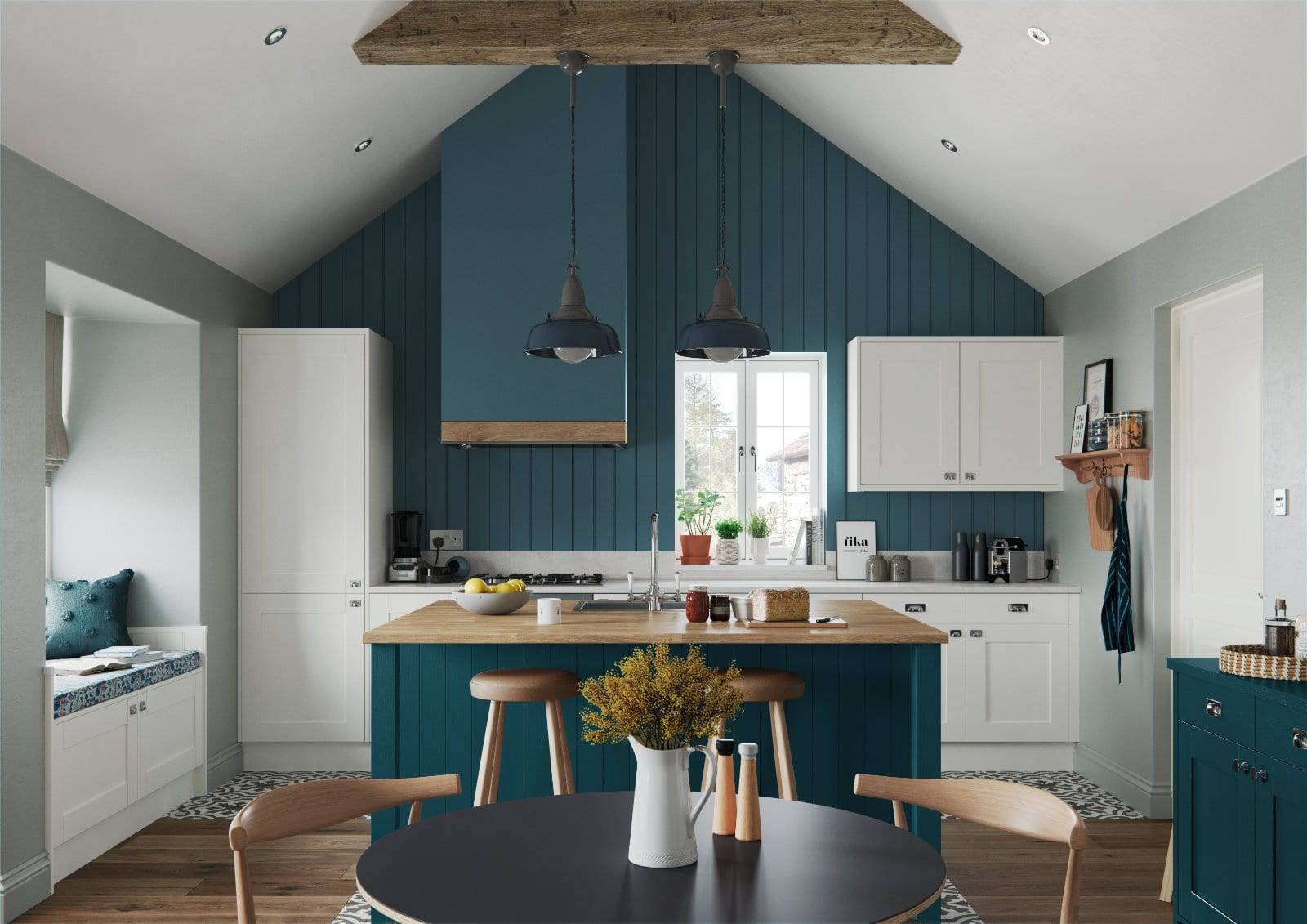 Alku Compact Shaker Kitchen With Island | Fairway Interiors, Hertford