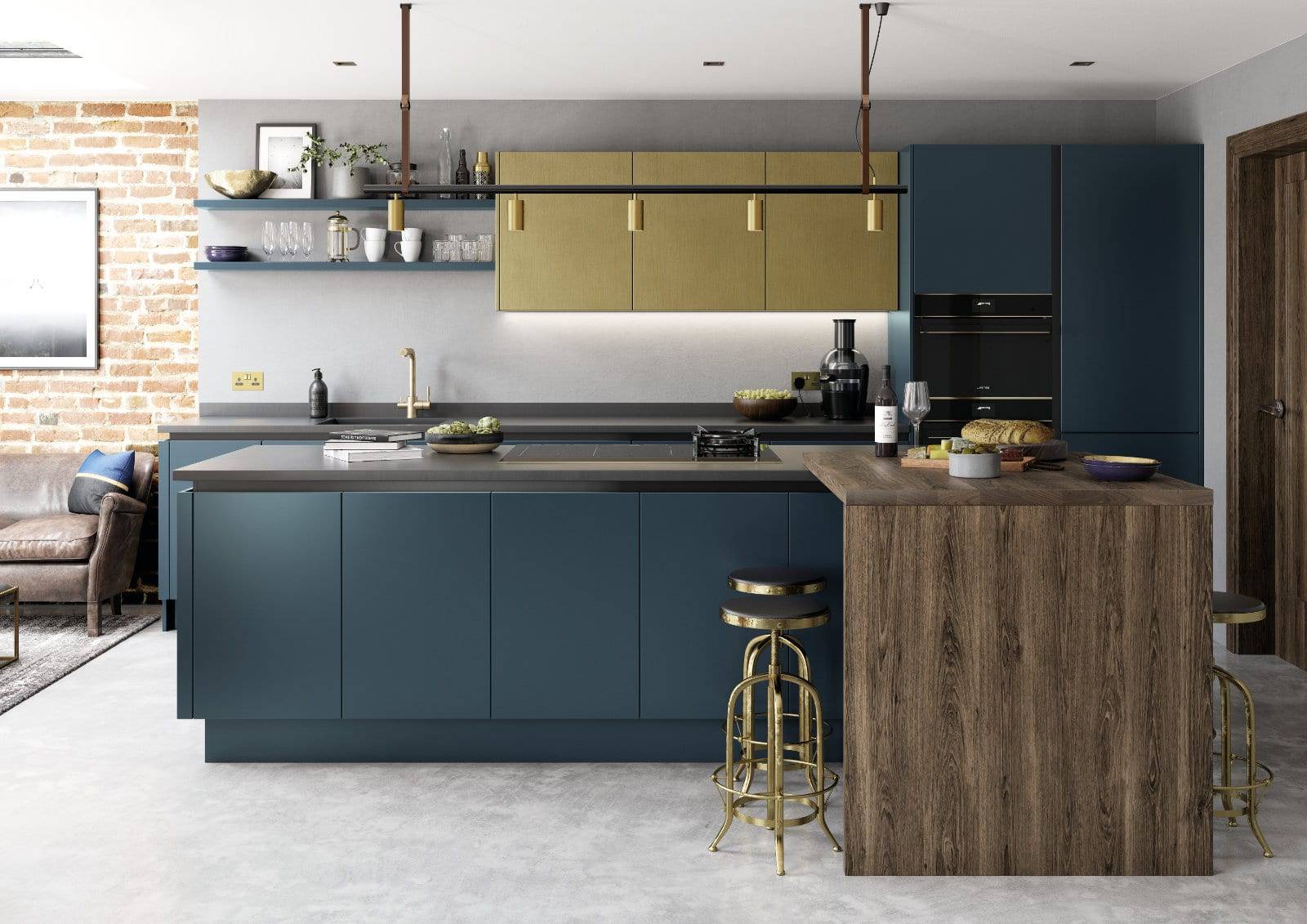 Alku Modern Handleless Kitchen With Island 2 | Fairway Interiors, Hertford