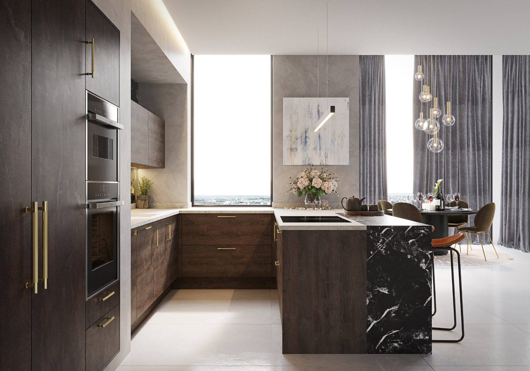 Daval Wood U Shaped Kitchen | Zara Kitchen Design, Wokingham
