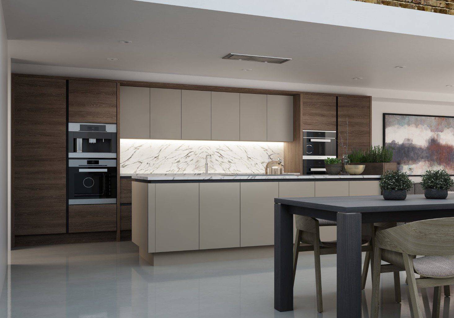 Daval Modern Open Plan Kitchen 1 | Zara Kitchen Design, Wokingham