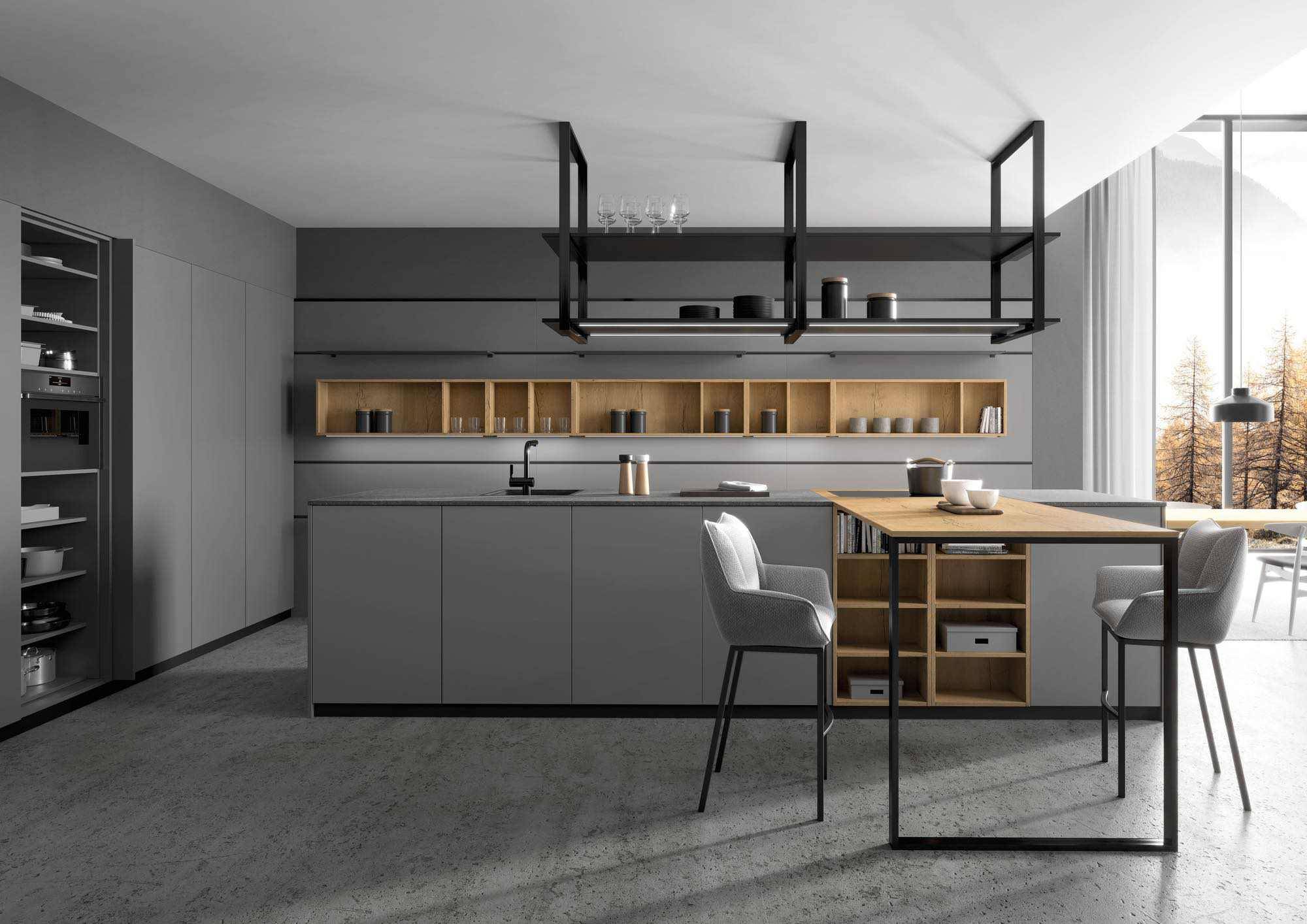 Rotpunkt Modern Grey Matt Kitchen 1 | Zara Kitchen Design, Wokingham