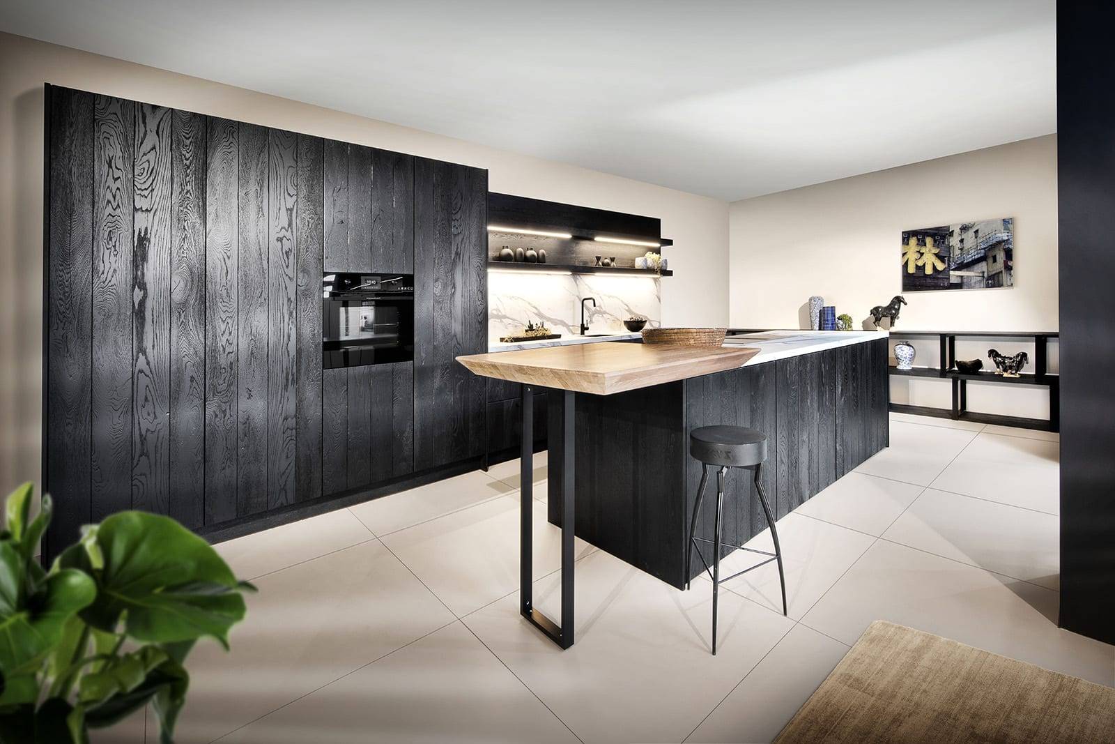 Rotpunkt Black Wood Kitchen 1 | Zara Kitchen Design, Wokingham