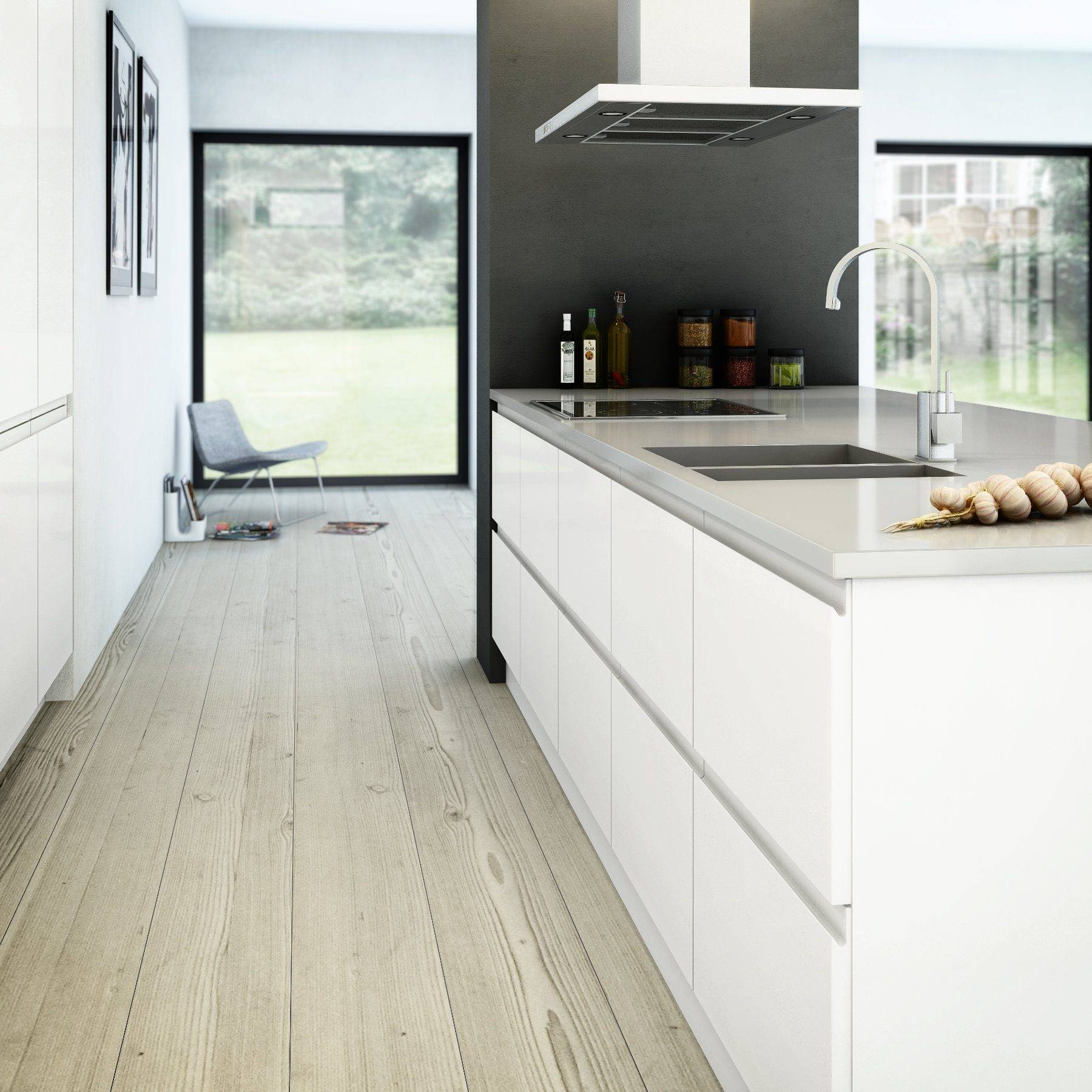 Daval White Gloss Kitchen | Zara Kitchen Design, Wokingham
