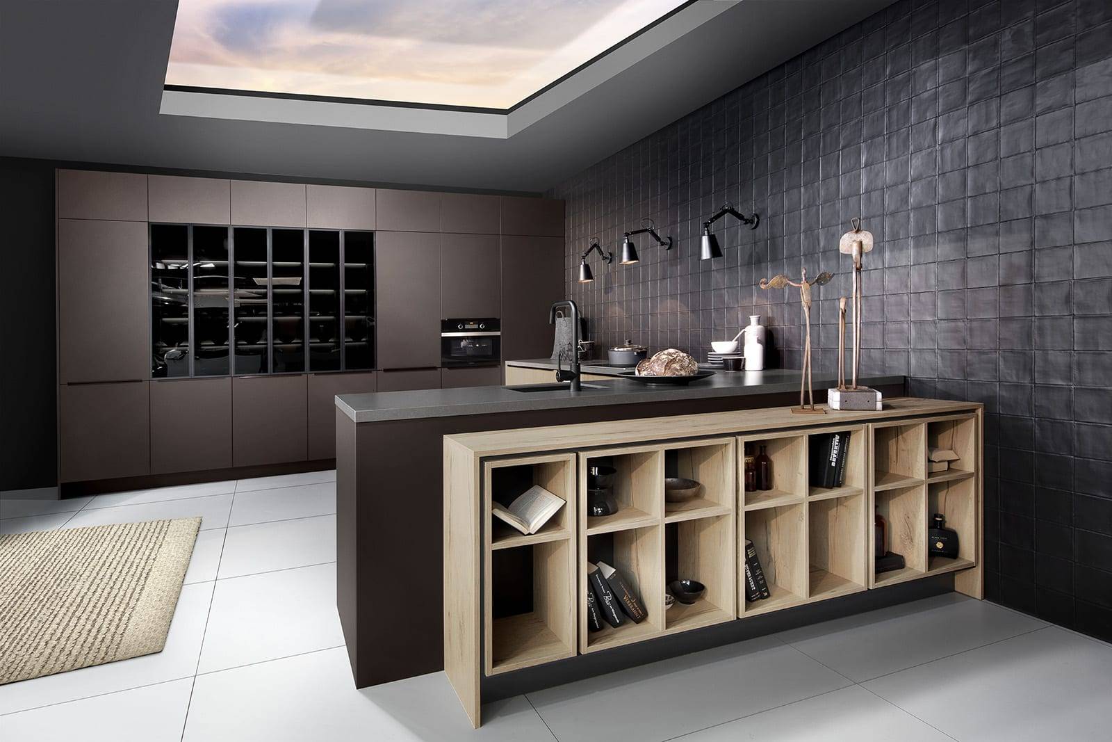 Rotpunkt Dark Matt U Shaped Kitchen | Zara Kitchen Design, Wokingham
