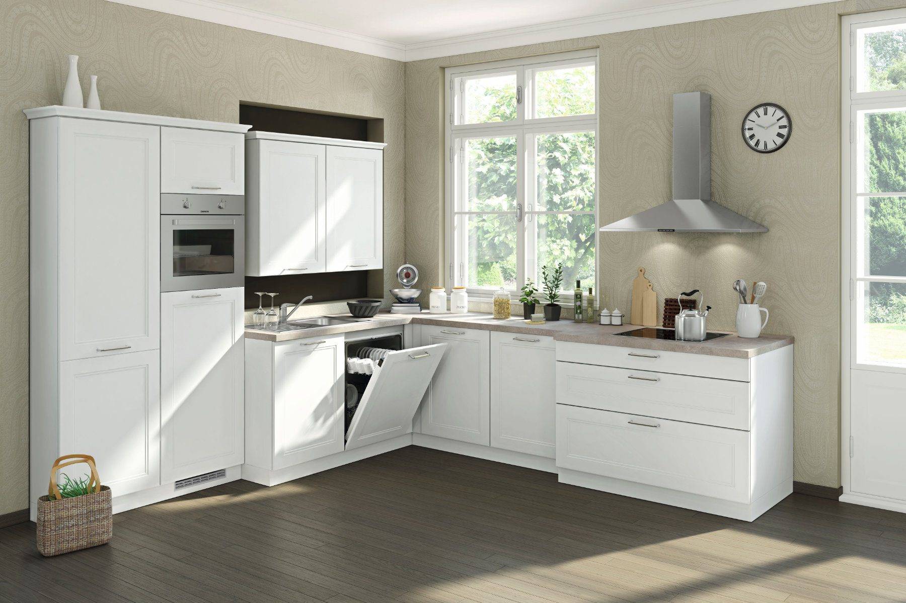 Bauformat White Shaker L Shaped Kitchen | Zara Kitchen Design, Wokingham