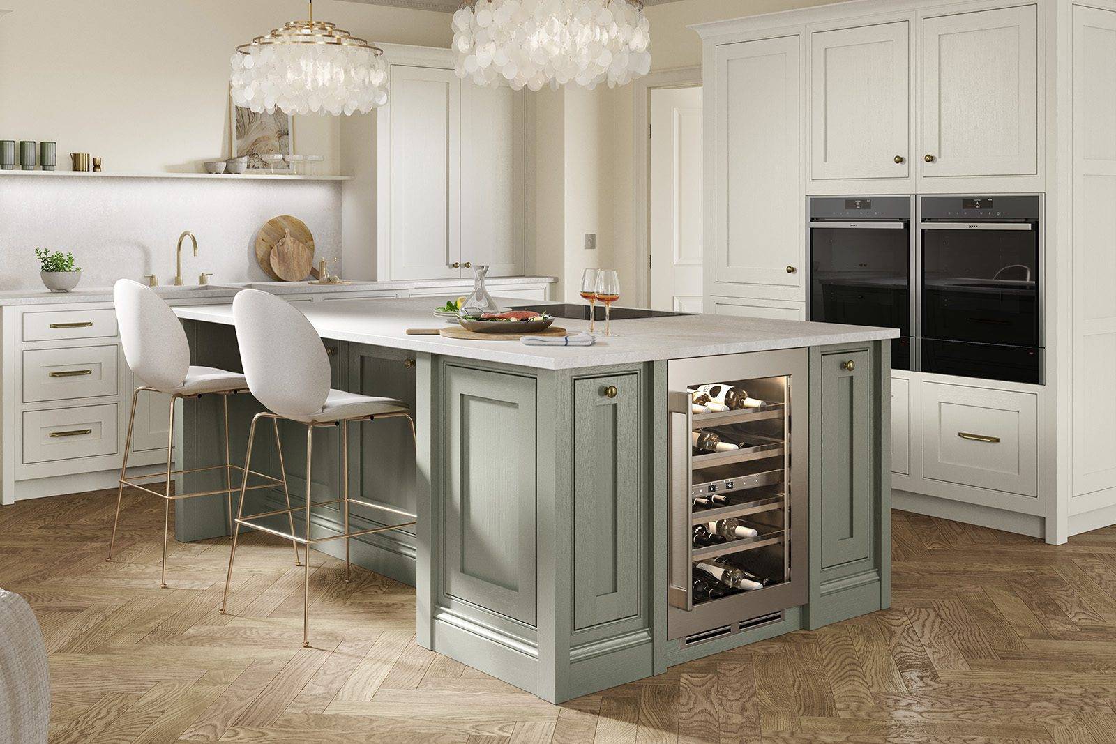 Second Nature Light Shaker Kitchen With Island | Stanford Design, Upminster