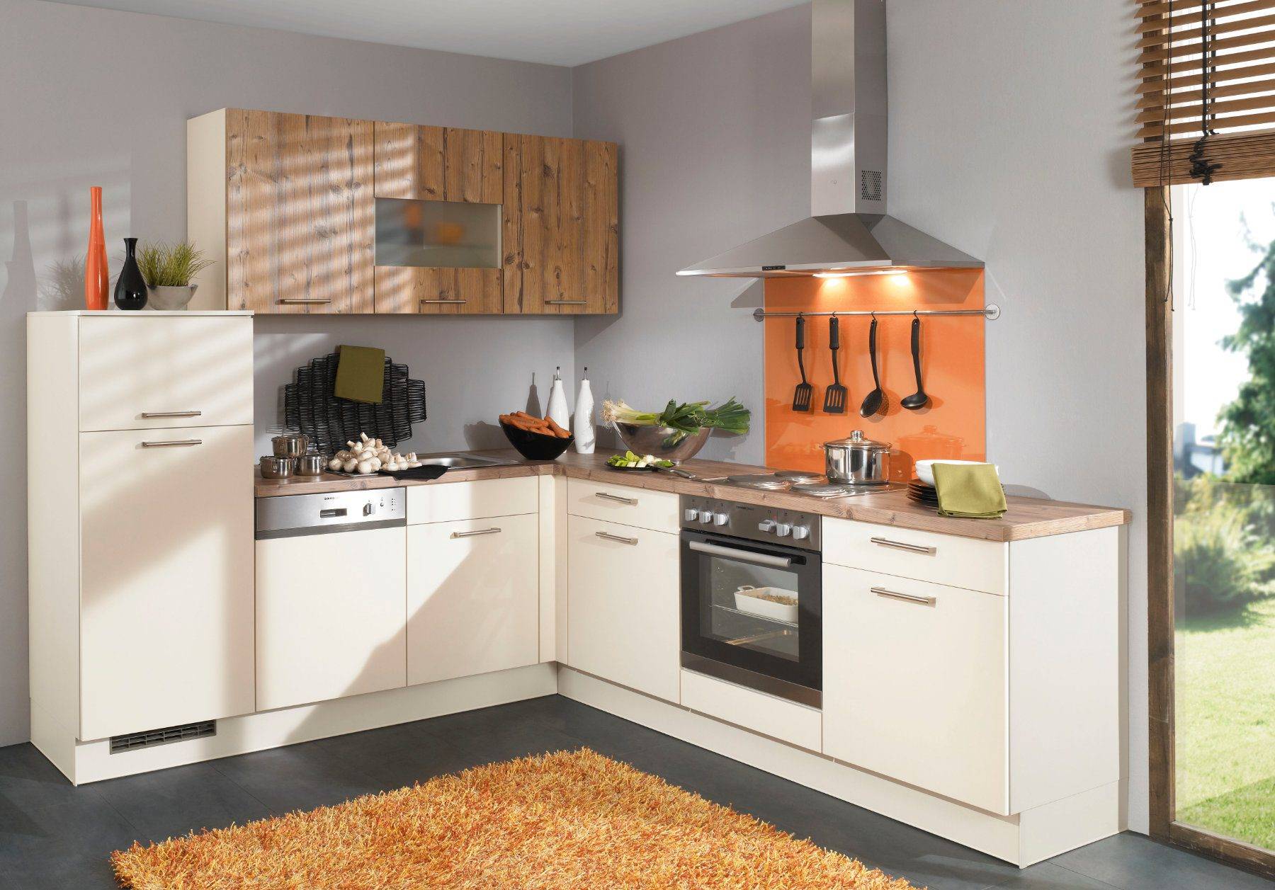 Bauformat Berger White Matt L Shaped Kitchen 1 | Cotswood Kitchens, Blockley