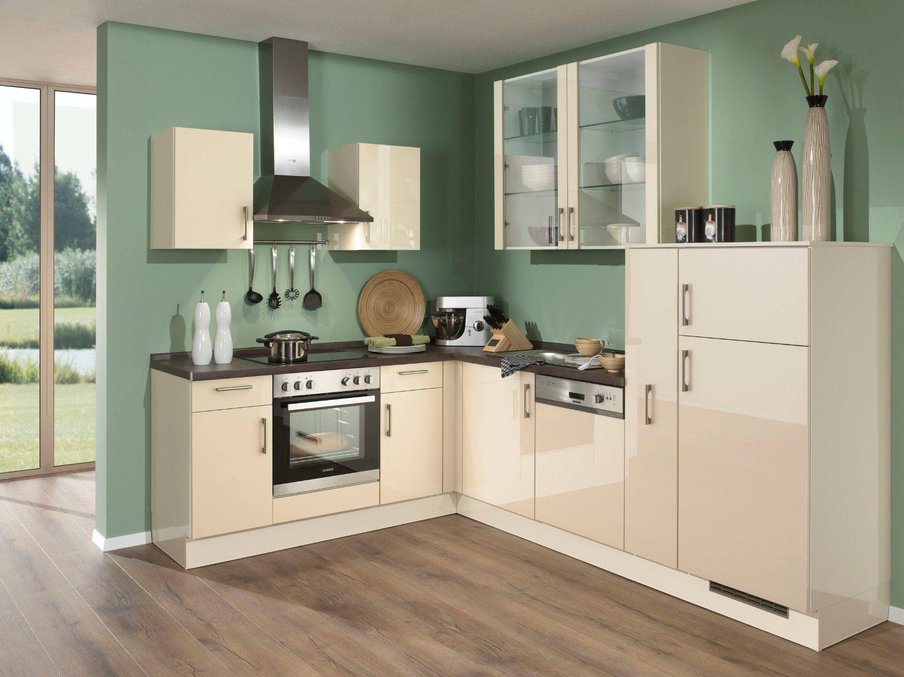 Bauformat Berger Gloss L Shaped Kitchen | Cotswood Kitchens, Blockley