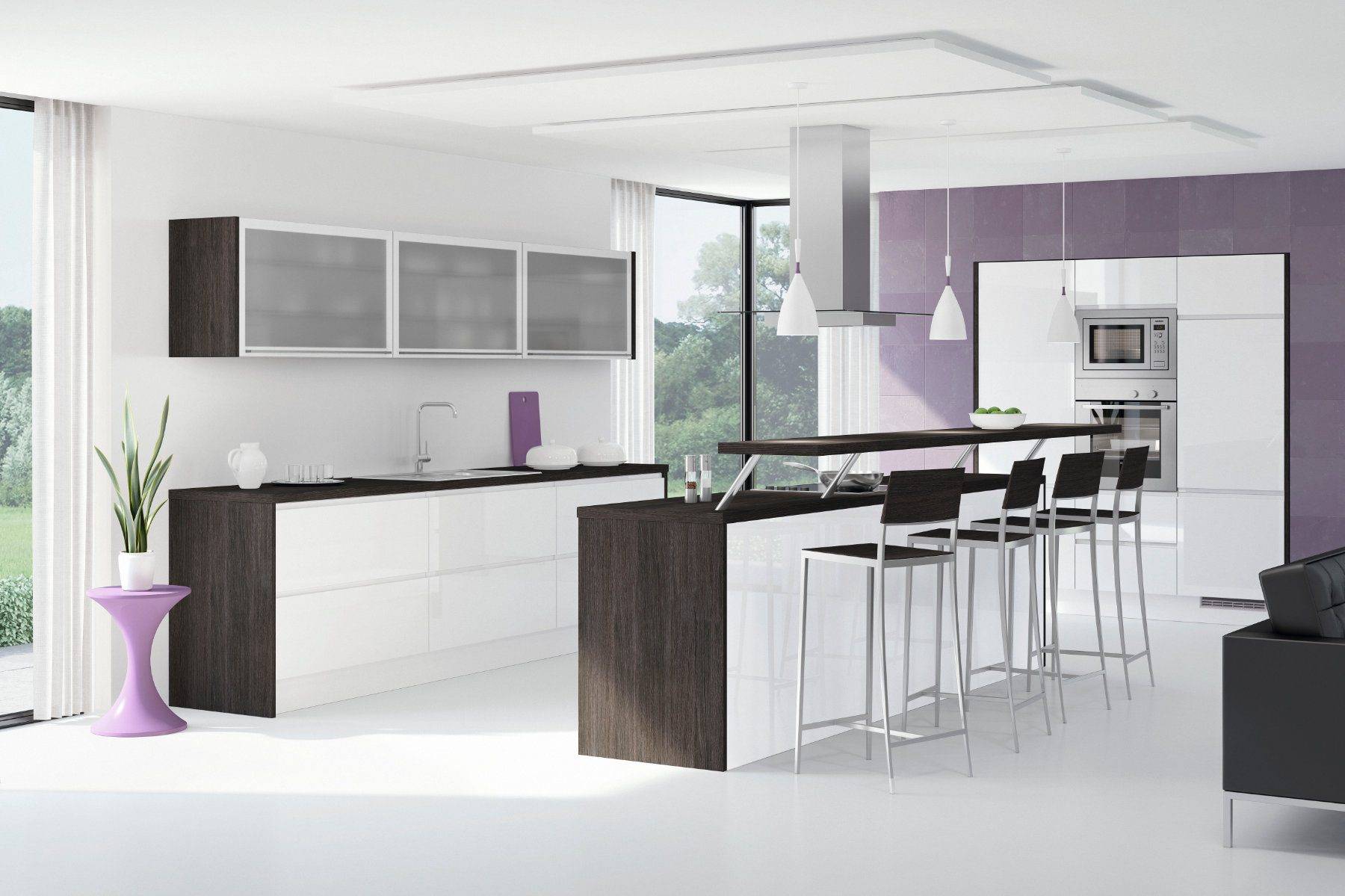 Bauformat Berger High Gloss Handleless Modern Kitchen With Island 1 | Cotswood Kitchens, Blockley