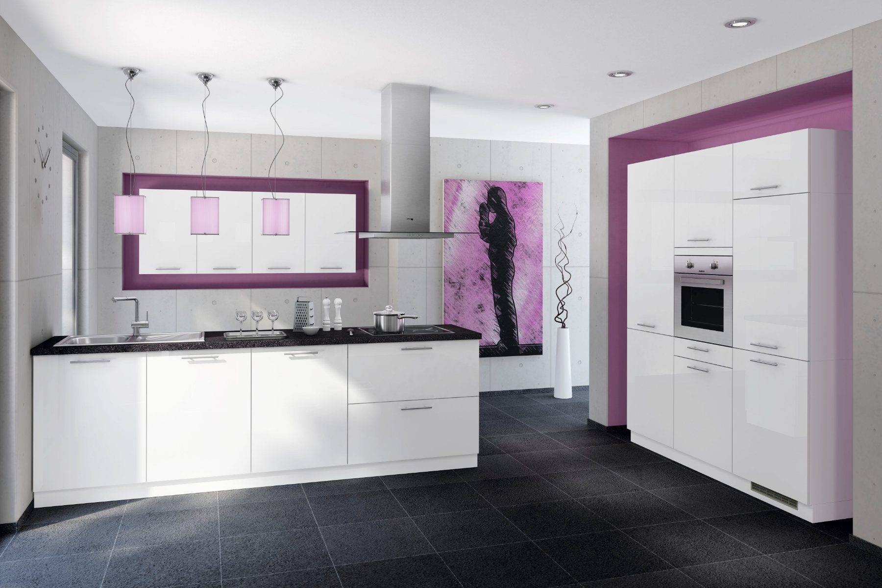 Bauformat White Gloss Kitchen | Cotswood Kitchens, Blockley