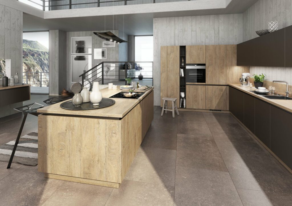 Bauformat Handleless L Shaped Kitchen | Kubo Kitchens