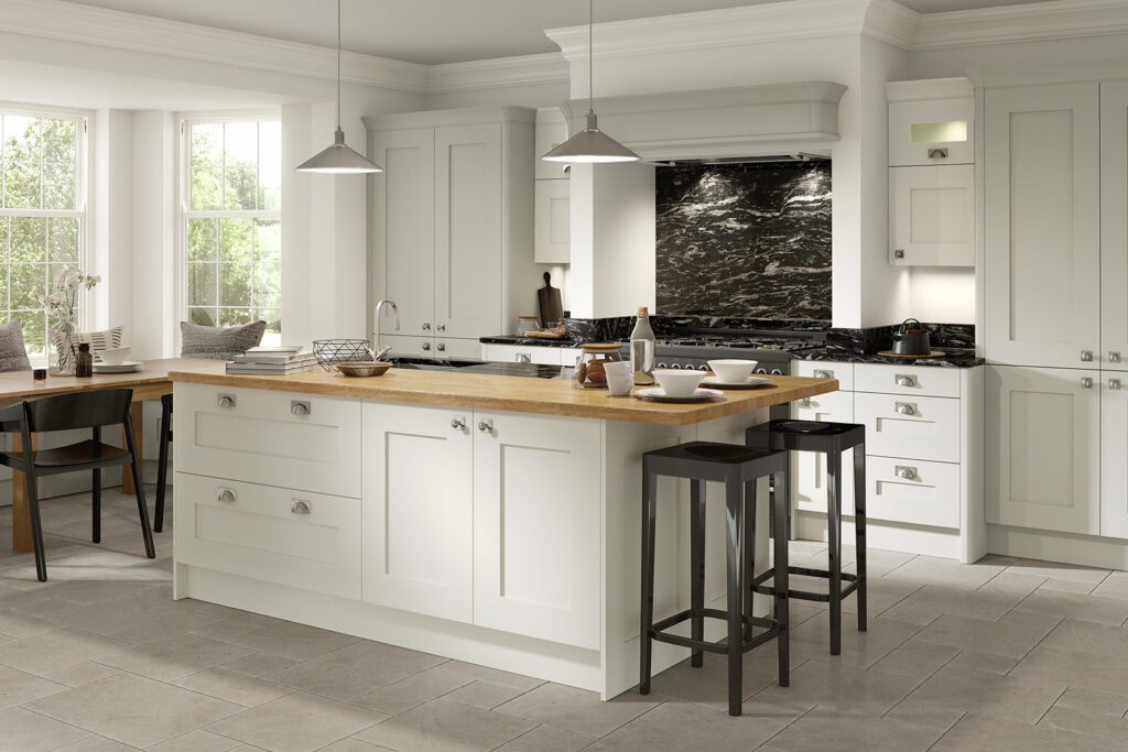 Second Nature White Shaker Kitchen With Island | My Dream Kitchen, London